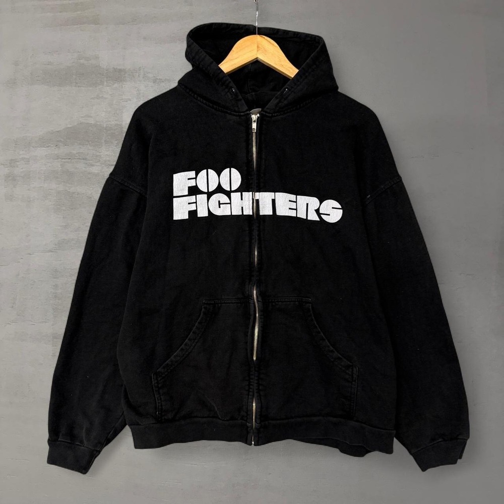 Vintage Foo Fighters Zip Up Hoodie Black 2007 Echoes‎ Silence Patience Grace XL